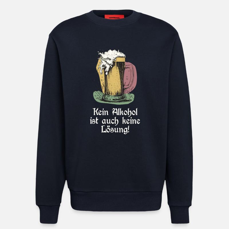 Lustiger Bier Spruch - Sweatshirt - made by SPREAD - DARK NAVY