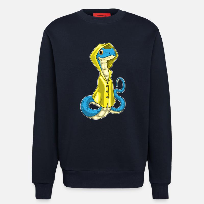 Snake Rain Jacket - Sweatshirt - made by SPREAD  - DARK NAVY