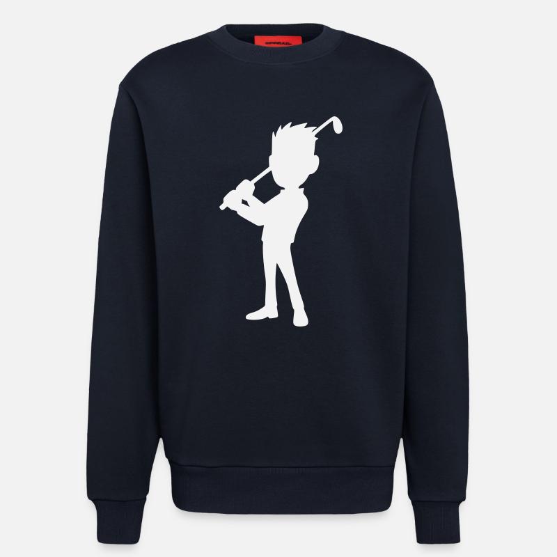 Golf Design, Golfer Silhouette - Sweatshirt - made by SPREAD - DARK NAVY
