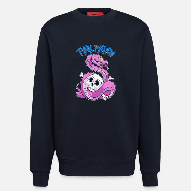 Pink Python (Blue) - Sweat bio décontracté fabriqué en UE - DARK NAVY