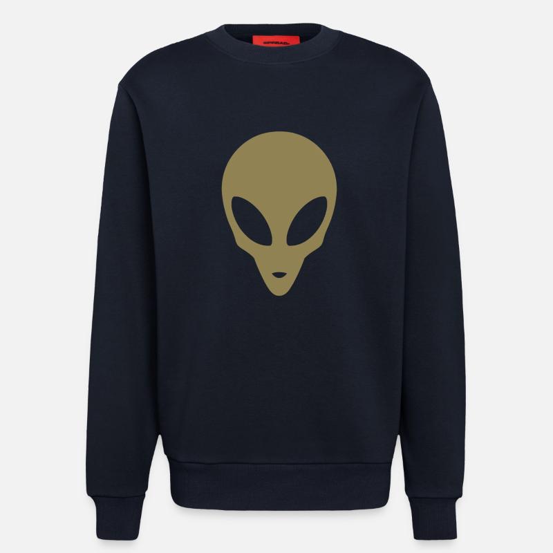 Silhouette eines Alienkopfes - Sweatshirt - made by SPREAD  - DARK NAVY
