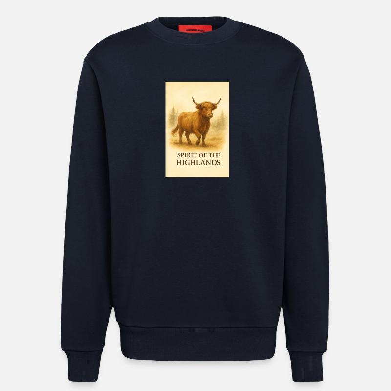 Der Geist der Highlands-Kuh - Sweatshirt - made by SPREAD - DARK NAVY