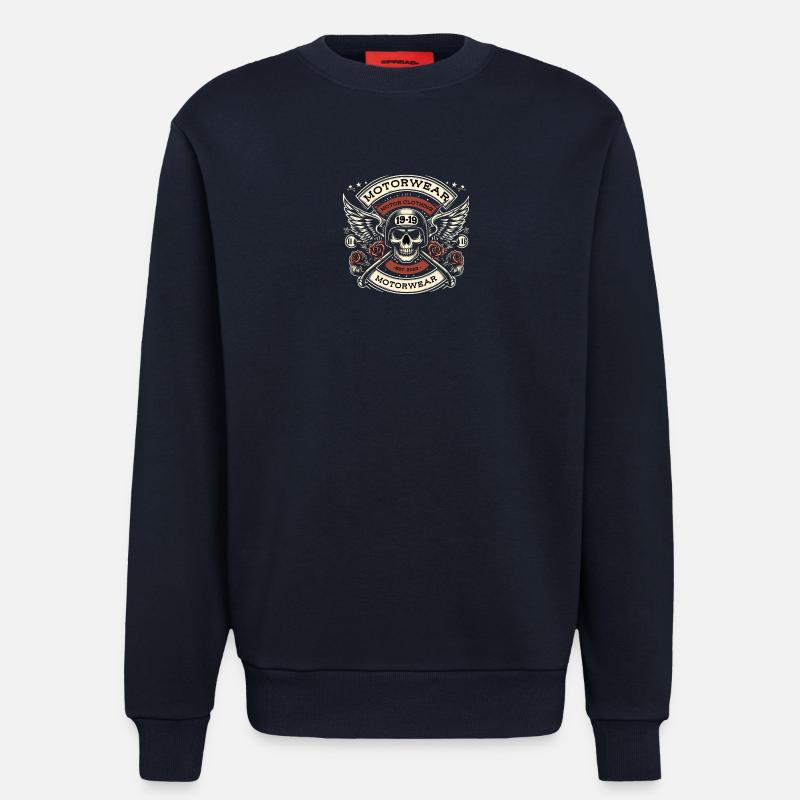 Biker Logo - Sweatshirt - made by SPREAD  - DARK NAVY