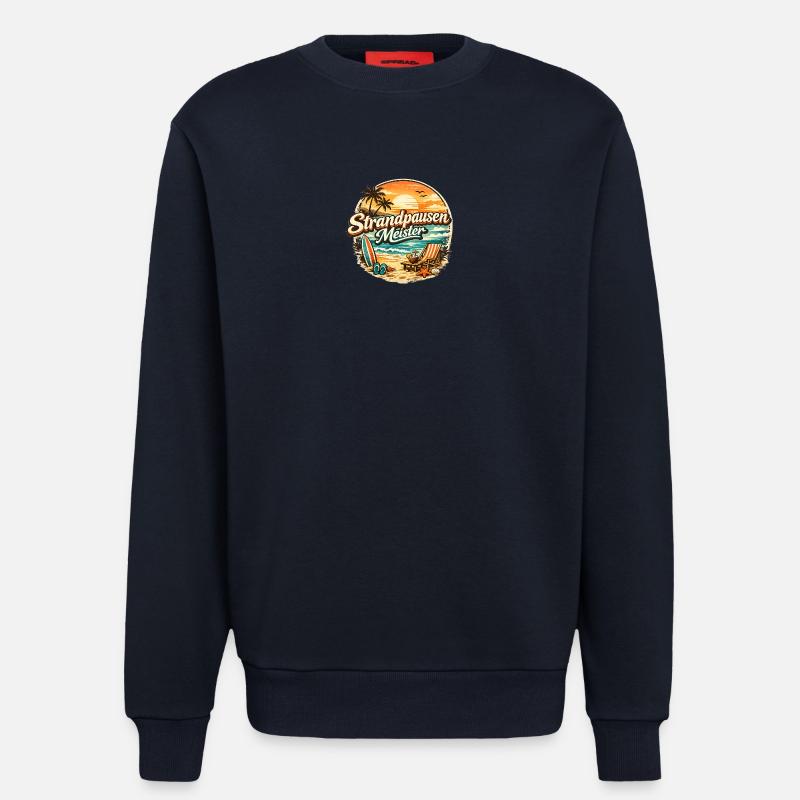 Beach Breaks Master Retro - Sweatshirt - made by SPREAD  - DARK NAVY