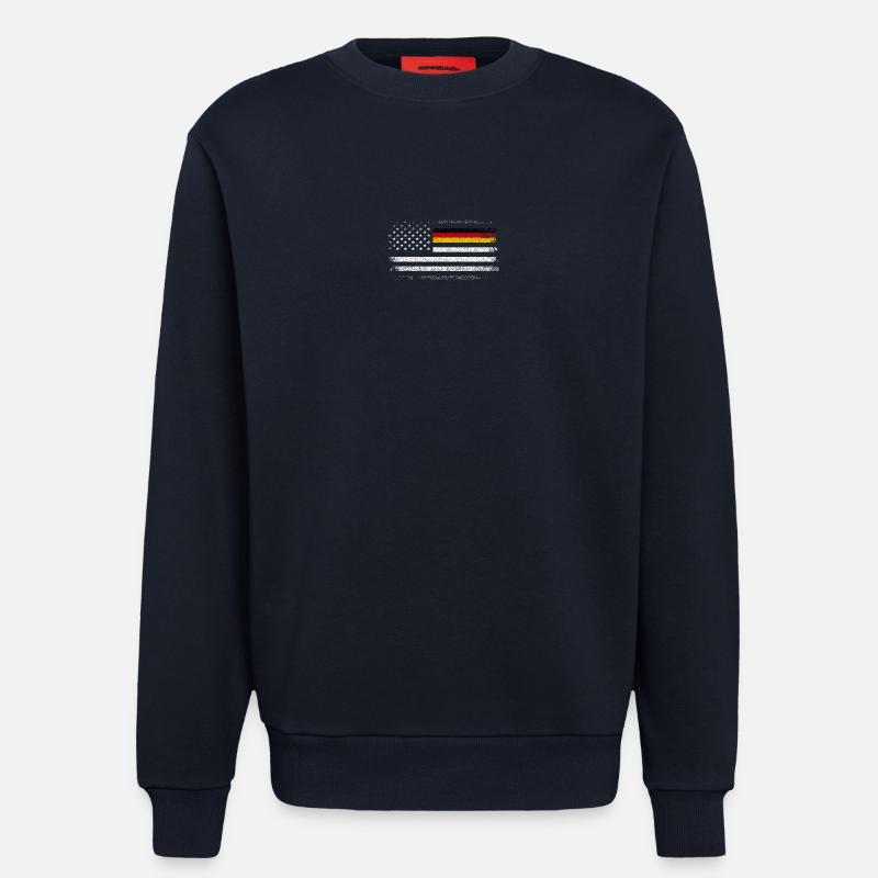 Distressed US German Flag Blend - Sweatshirt - made by SPREAD  - DARK NAVY