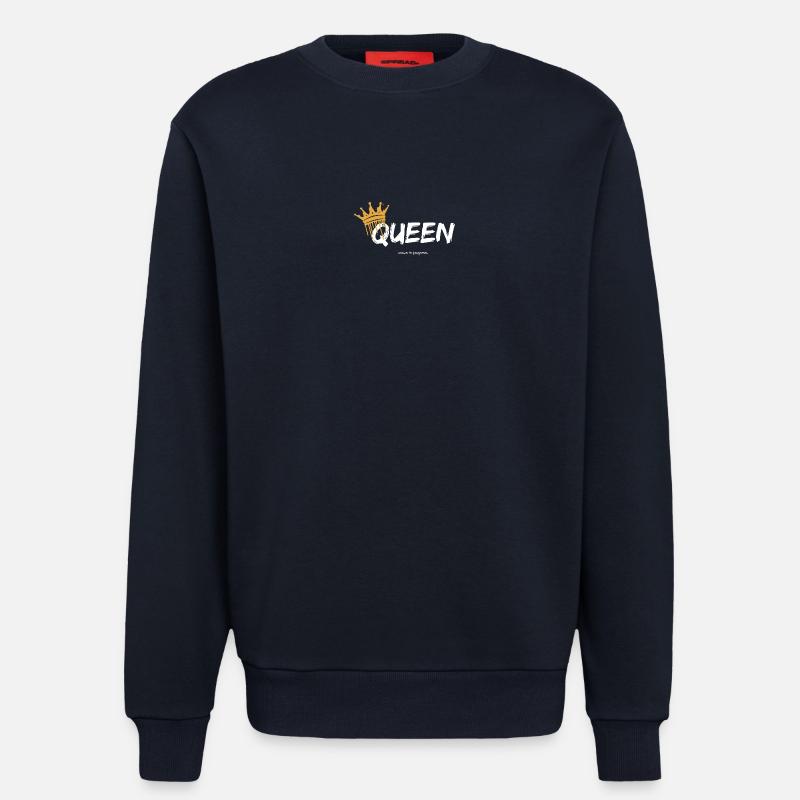 QUEEN, crown in progress. - Sweatshirt - made by SPREAD  - DARK NAVY