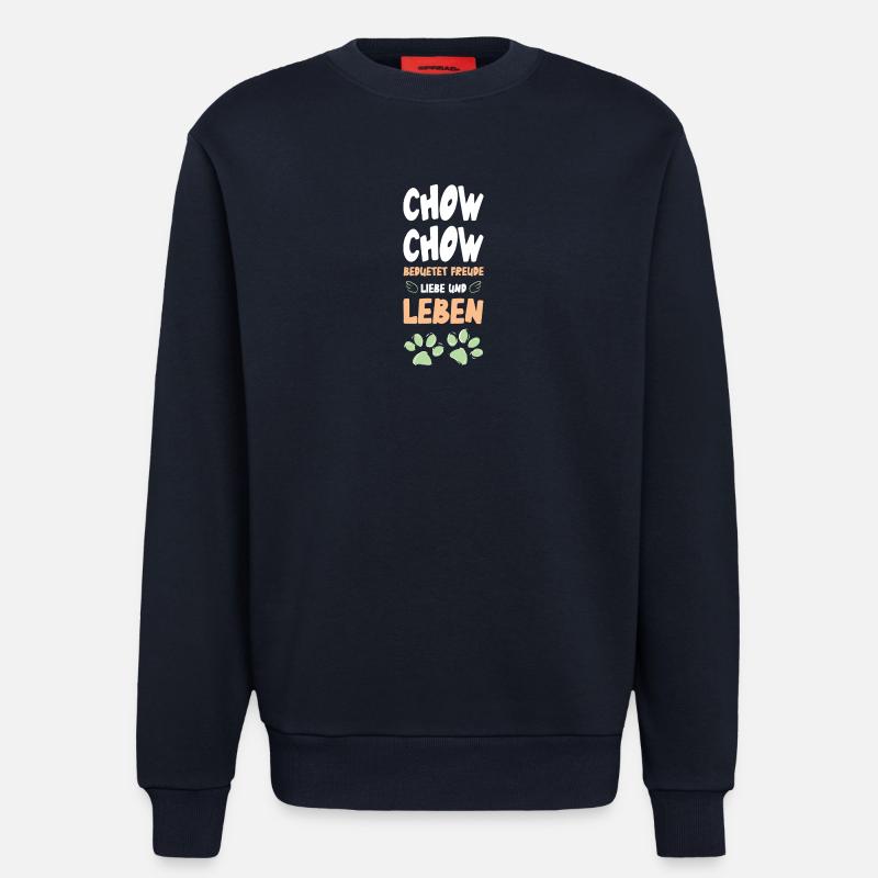 ChowChow Liebe Und Leben Muster - Sweatshirt - made by SPREAD  - DARK NAVY