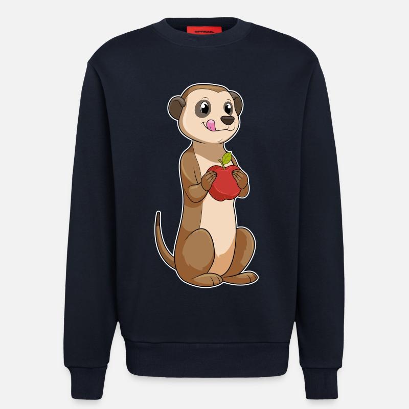 Erdmännchen mit Apfel - Sweatshirt - made by SPREAD  - DARK NAVY