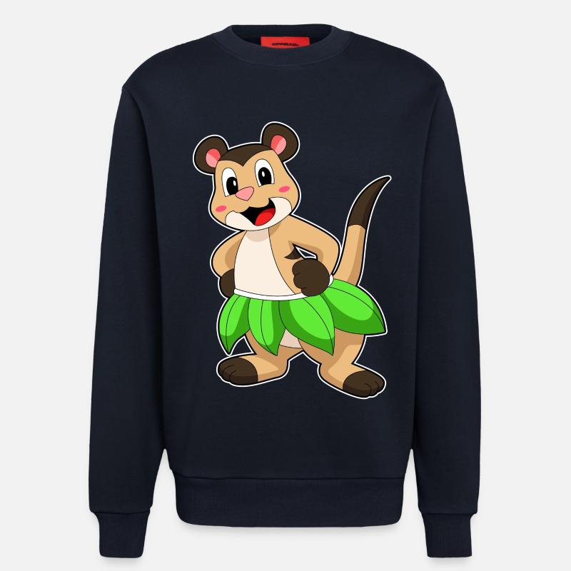 Suricates dansant ballet - Sweat bio décontracté fabriqué en UE - DARK NAVY