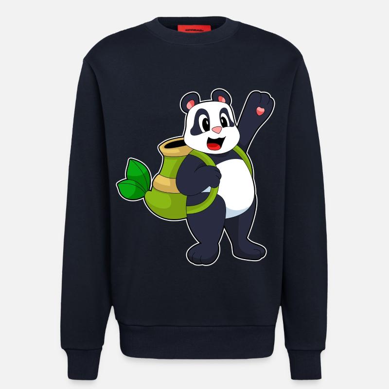 Panda Bamboo Backpack - Sweatshirt - made by SPREAD  - DARK NAVY