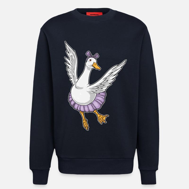 Duck Ballerina Ballet Dance - Sweatshirt - made by SPREAD  - DARK NAVY