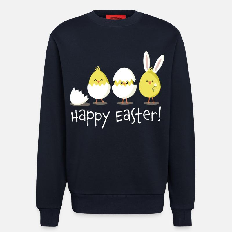 happy easter kücken ei osterei - Sweatshirt - made by SPREAD  - DARK NAVY