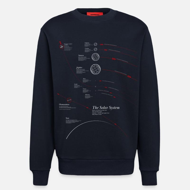 Solar System Infografik - Sweatshirt - made by SPREAD  - DARK NAVY