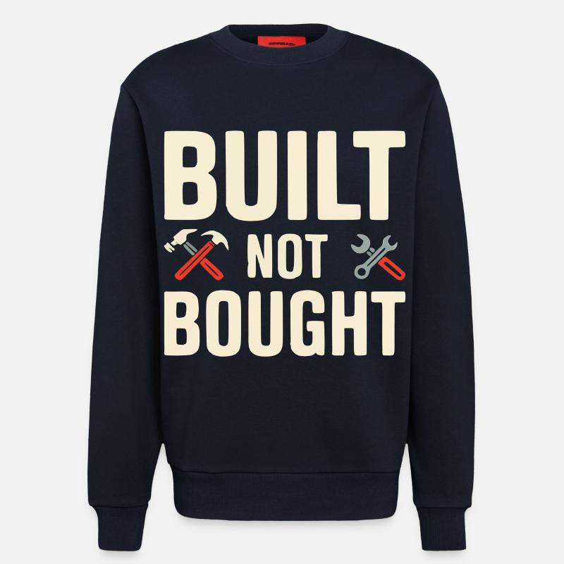 Built Not Bought Maker Statement - Sweatshirt - made by SPREAD  - DARK NAVY