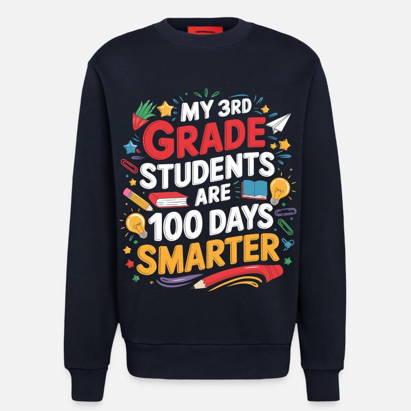 Third Class: 100 Days Smarter - Sweatshirt - made by SPREAD  - DARK NAVY