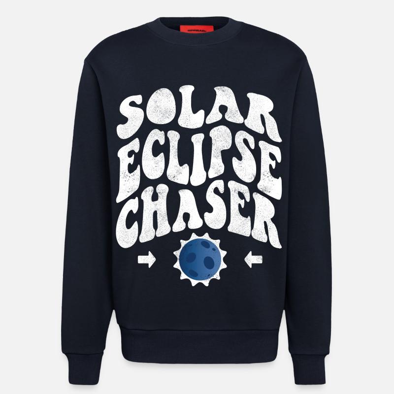 Solar eclipse chaser white - Sweatshirt - made by SPREAD  - DARK NAVY