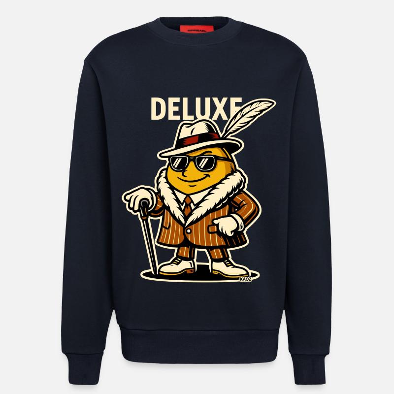 Deluxe Dapper Feather guy - Sweatshirt - made by SPREAD  - DARK NAVY