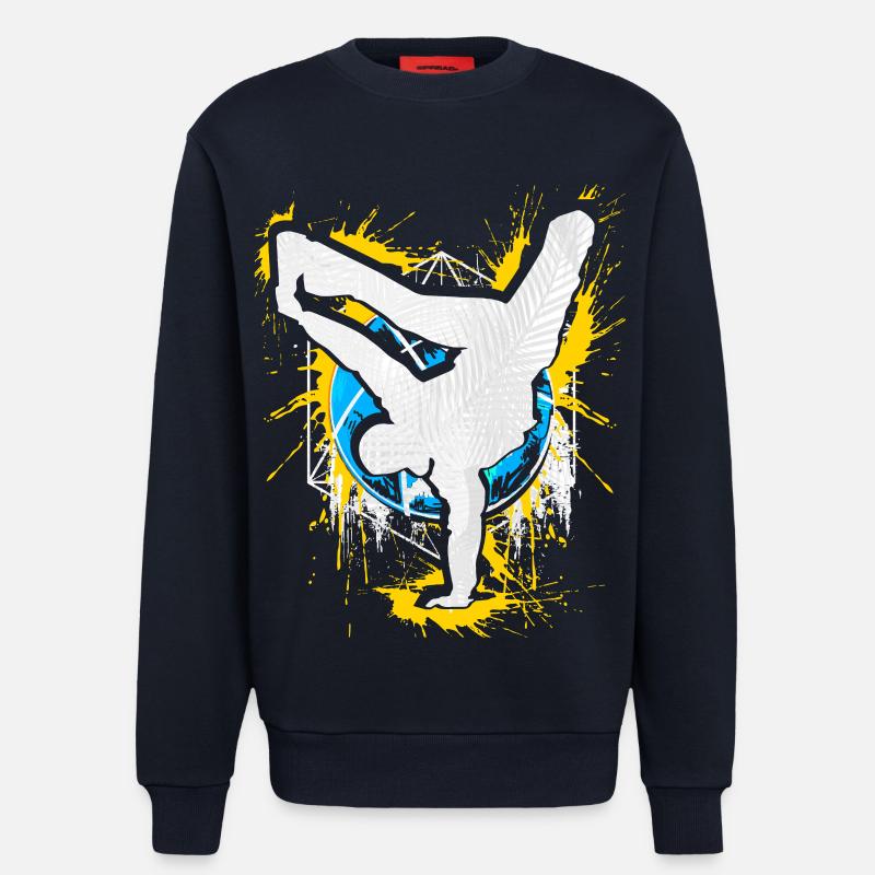 Breakdance Handstand Bboy - B-Boying Breakdancer - Sweatshirt - made by SPREAD  - DARK NAVY