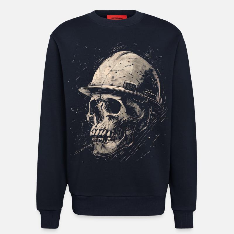 Skull Construction Worker - Sweatshirt - made by SPREAD - DARK NAVY