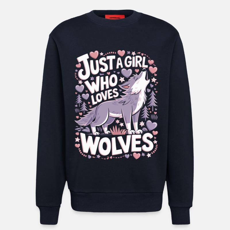 Wolf Mädchen Spruch - Sweatshirt - made by SPREAD  - DARK NAVY