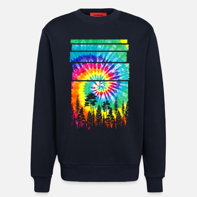 Forest Hippie Batik Nature Trees Forest - Sweatshirt - made by SPREAD - DARK NAVY
