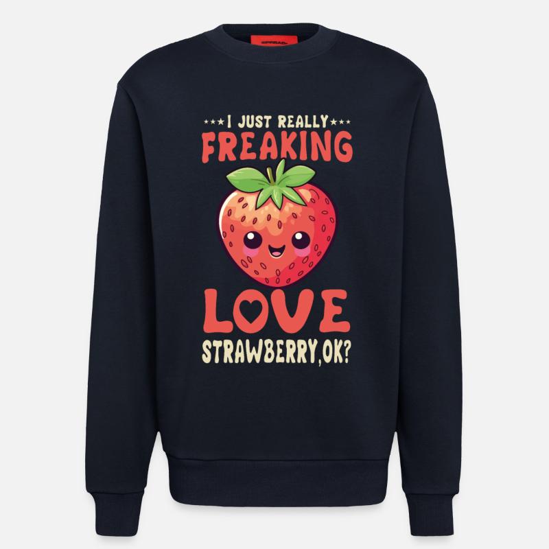 Erdbeere Kawaii - Sweatshirt - made by SPREAD  - DARK NAVY