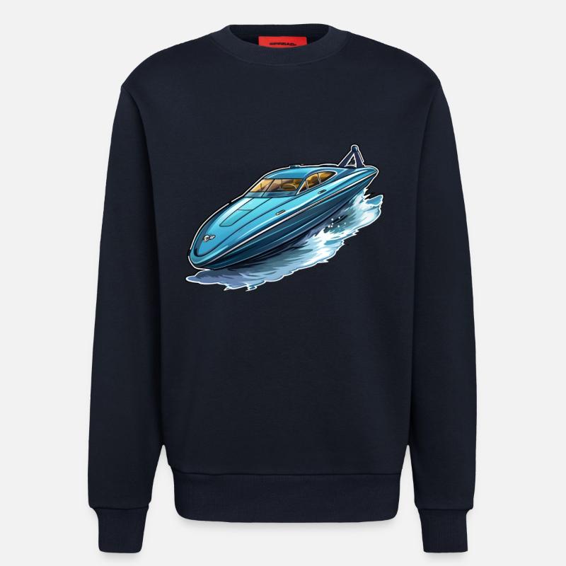 Motorboot Schnellboot - Sweatshirt - made by SPREAD  - DARK NAVY