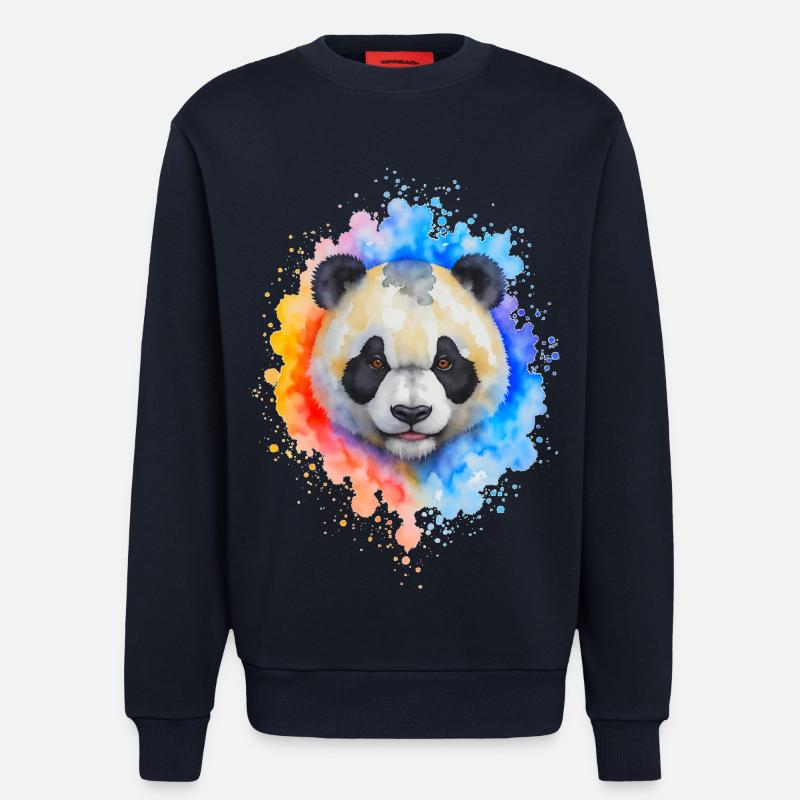 Wasserfarben Panda Splash - Sweatshirt - made by SPREAD  - DARK NAVY