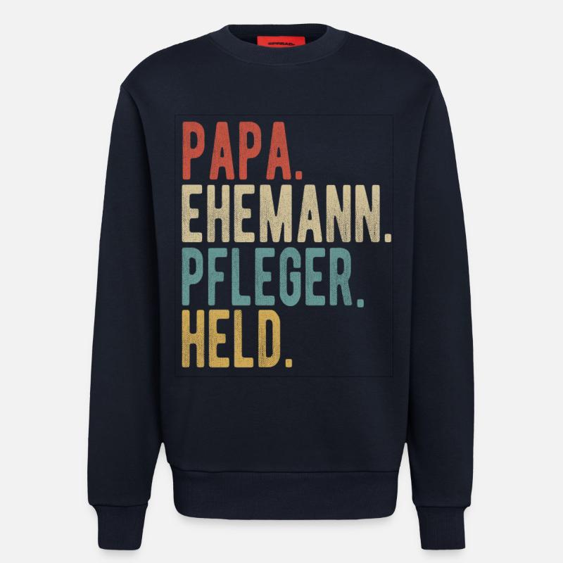 Pfleger Papa Ehemann Held - Sweatshirt - made by SPREAD  - DARK NAVY