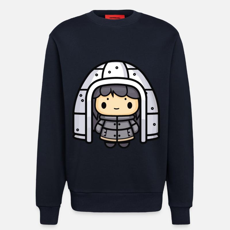 Iglu Eskimo Winter Comic - Sweatshirt - made by SPREAD  - DARK NAVY