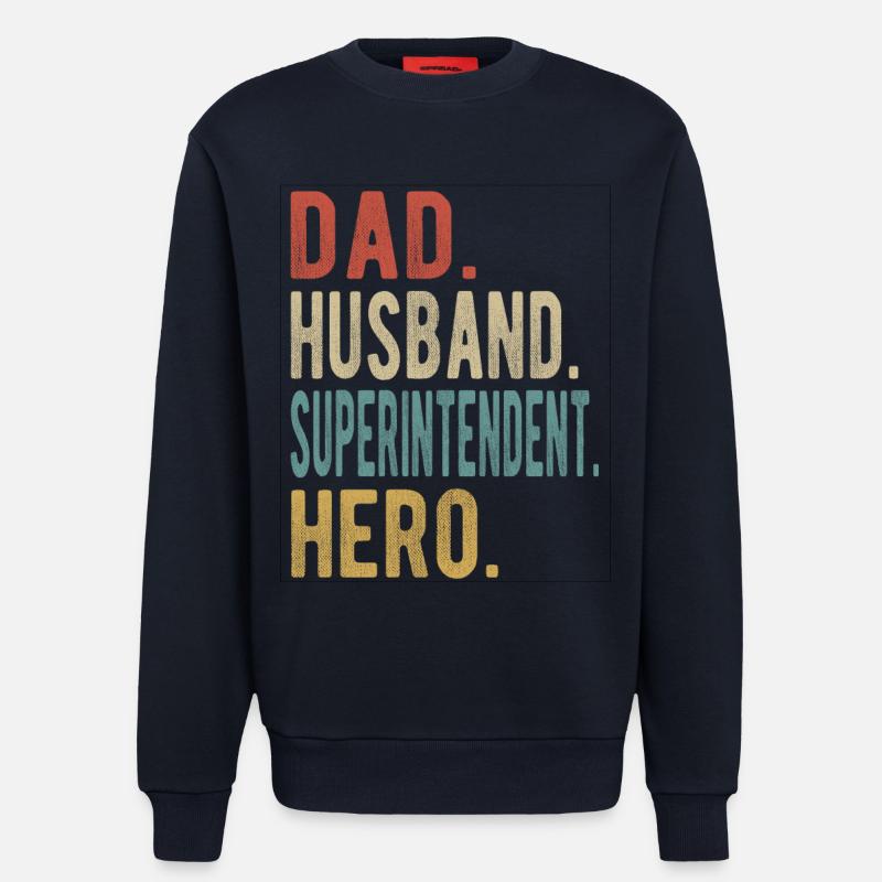 Superintendent Papa Ehemann Held - Sweatshirt - made by SPREAD  - DARK NAVY