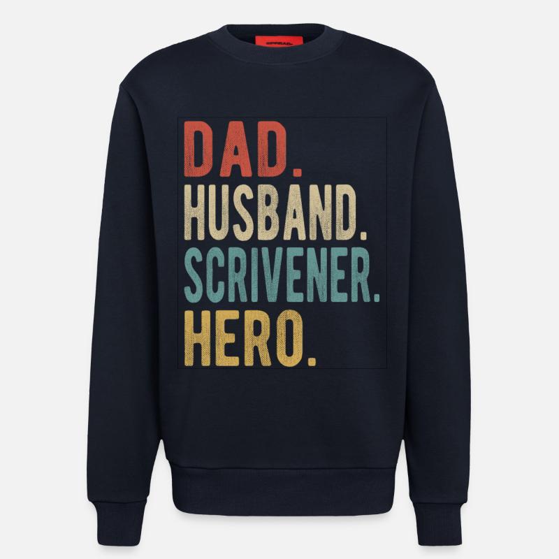 Schreiber Papa Ehemann Held - Sweatshirt - made by SPREAD  - DARK NAVY