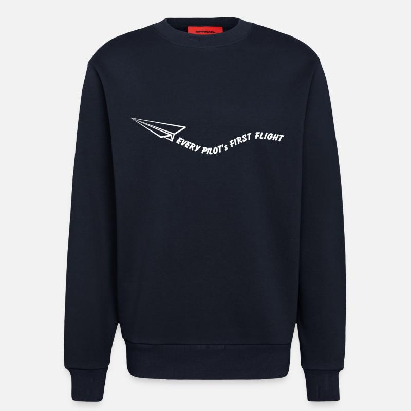 Der erste Flug jedes Piloten - Sweatshirt - made by SPREAD - DARK NAVY