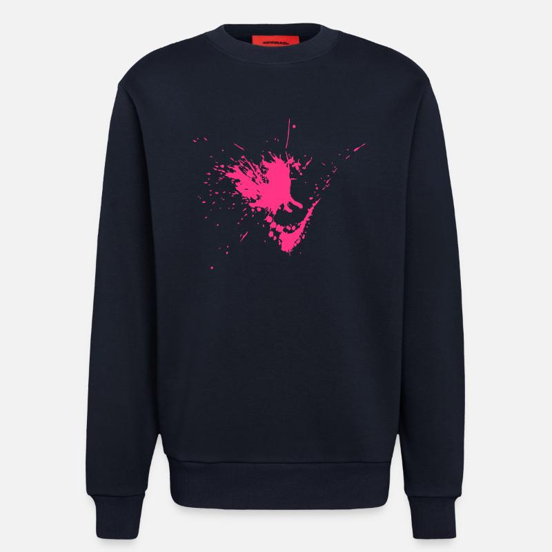 Farbklecks mit Spritzern - Sweatshirt - made by SPREAD  - DARK NAVY