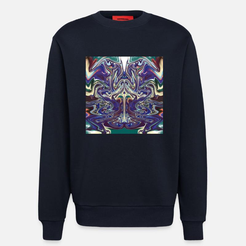 Abstrakte mit ein Stier Muster - Sweatshirt - made by SPREAD  - DARK NAVY