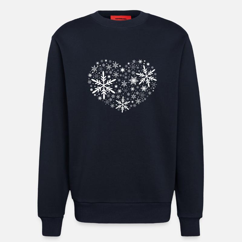 Schneeball Herz - Sweatshirt - made by SPREAD - DARK NAVY