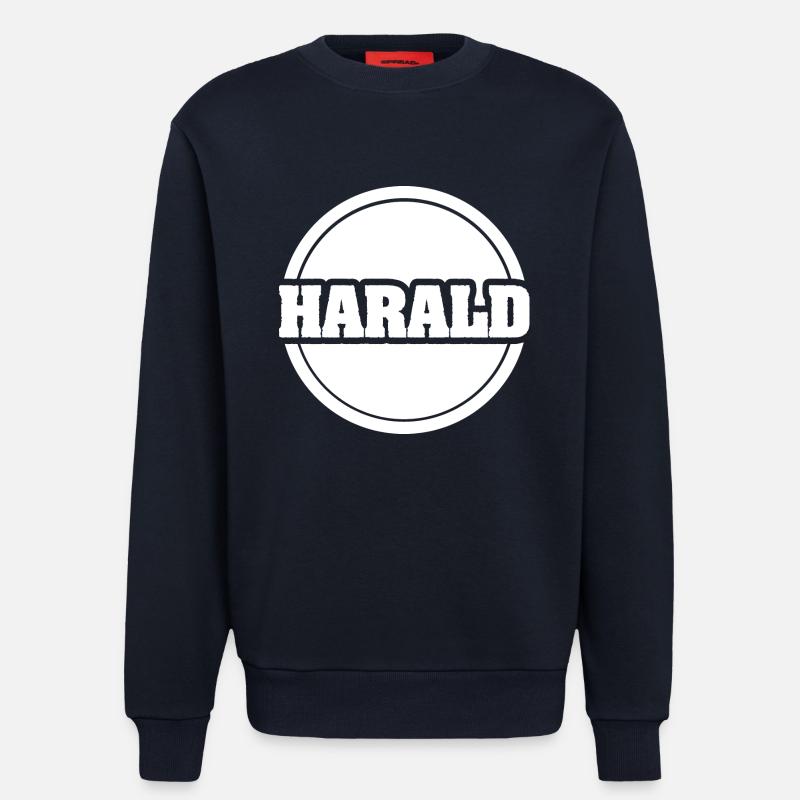 First name Harald - Sweatshirt - made by SPREAD  - DARK NAVY