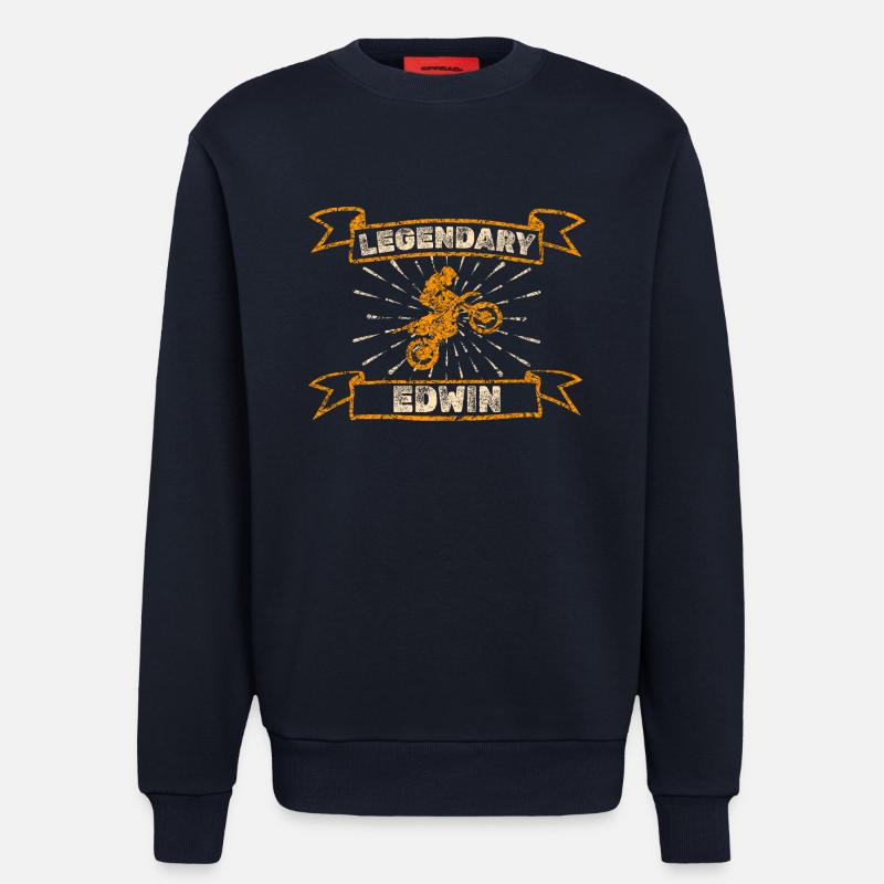 Edwin as a motorcycle - Sweatshirt - made by SPREAD  - DARK NAVY