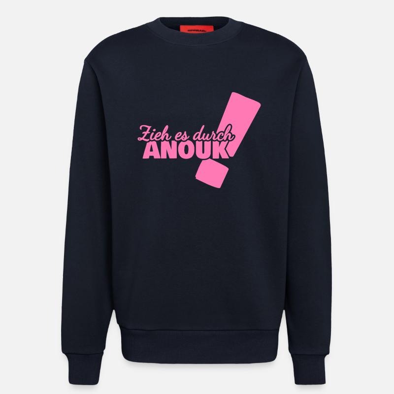 Anouk as a given name - Sweatshirt - made by SPREAD  - DARK NAVY