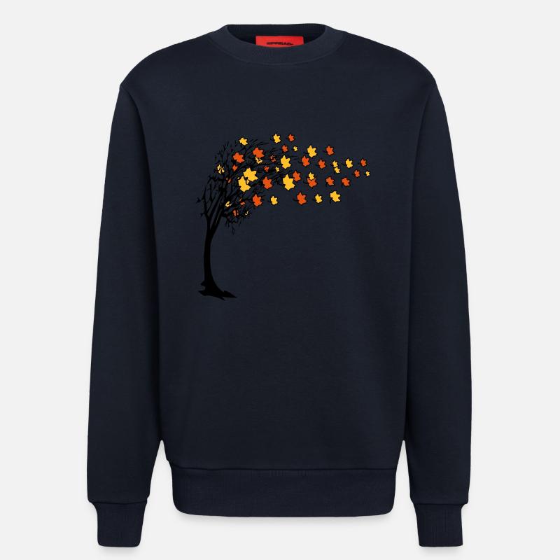 Herbst baum blätter - Sweatshirt - made by SPREAD  - DARK NAVY