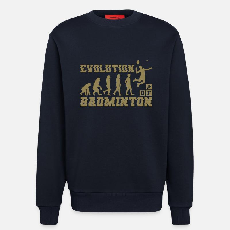 Badminton Evolution Silhouette - Sweatshirt - made by SPREAD  - DARK NAVY