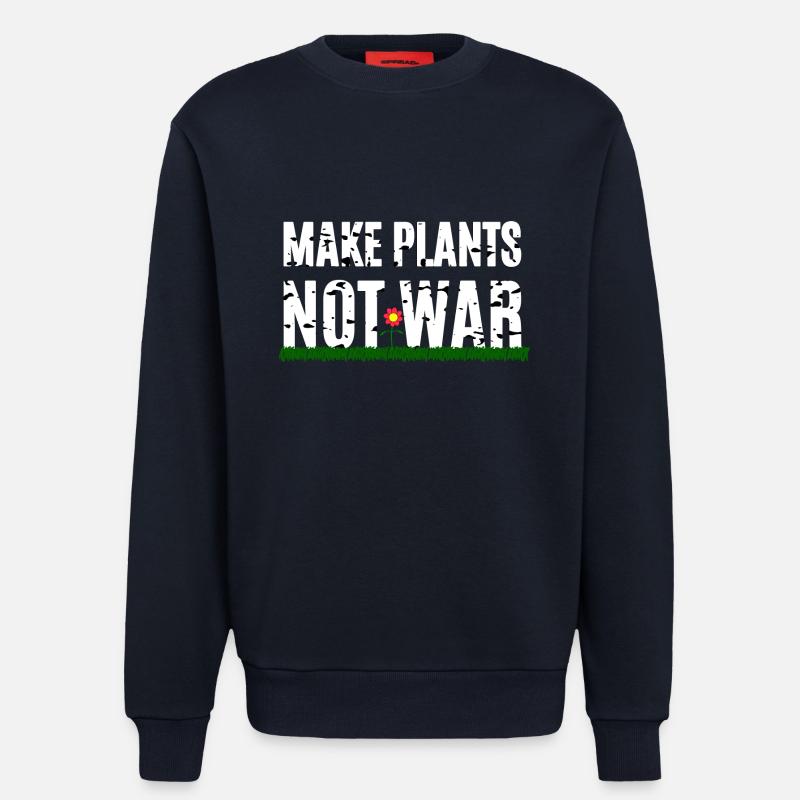 Make Plants Not War - Sweatshirt - made by SPREAD  - DARK NAVY