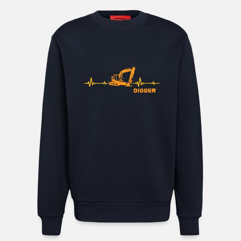 Baggerfahrer digger-memes baggern Bagger - Sweatshirt - made by SPREAD  - DARK NAVY