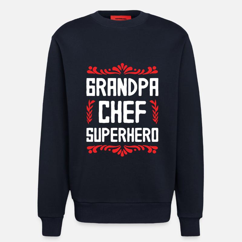 Opa Chef Superheld - Sweatshirt - made by SPREAD - DARK NAVY
