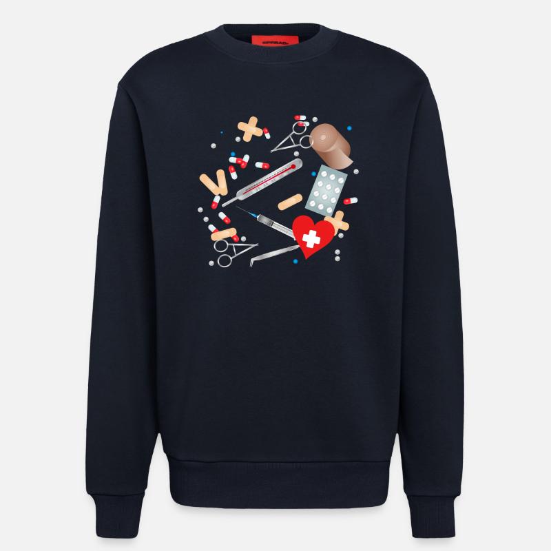 Erste Hilfe Set,Reiseapotheke oder Hausapotheke - Sweatshirt - made by SPREAD  - DARK NAVY
