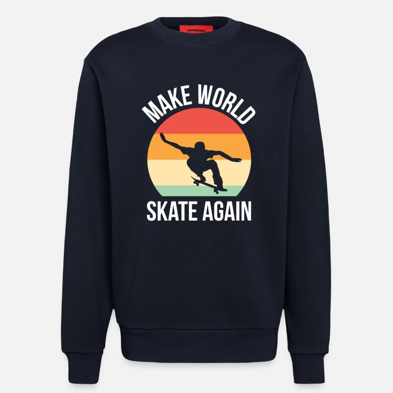 Make World Skate Again - Sweatshirt - made by SPREAD - DARK NAVY