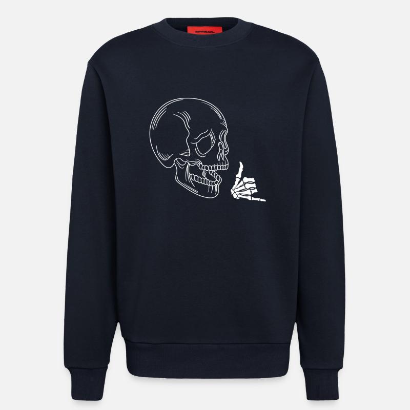 Crâne à bascule - Sweat bio décontracté fabriqué en UE - DARK NAVY