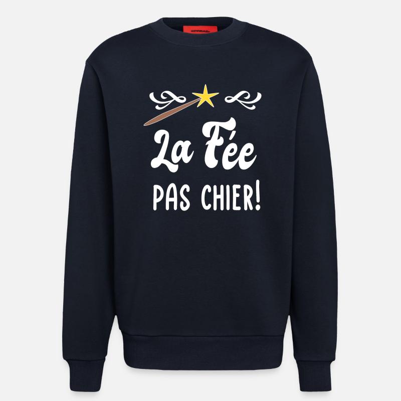 La Fée Pas Cher! - Sweat bio décontracté fabriqué en UE - DARK NAVY