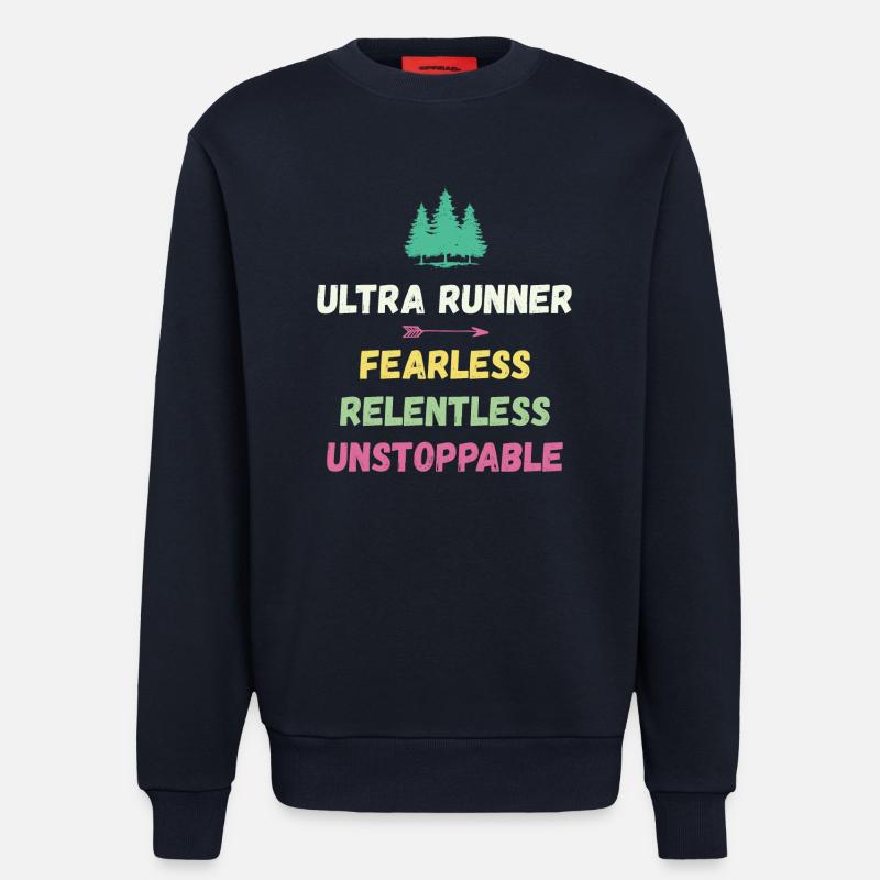 Ultra Runnner - Intrépide. Implacable. Imparable. - Sweat bio décontracté fabriqué en UE - DARK NAVY