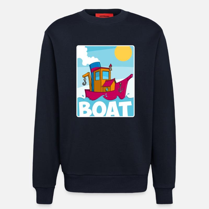 Buntes Bild eines lustigen Schleppers - Sweatshirt - made by SPREAD  - DARK NAVY
